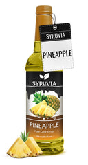SYRUVIA botella frontal mostrando jarabe de piña y volumen