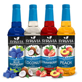 Syruvia pack frontal mostrando las cuatro botellas y beneficio de variedad