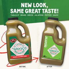 TABASCO textura de salsa en primer plano que muestra color verde fresco y consistencia