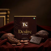 TAC Delights Desire frontal de la caja que muestra las tres barras, invitando a compartir