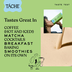Táche leche de pistacho en smoothie verde, aporta cremosidad natural
