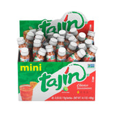 Tajín frasco frontal mini display mostrando diseño práctico