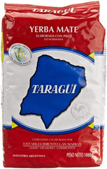 Taragüi paquete frontal con palo mostrando tamaño y presentación para almacenamiento práctico