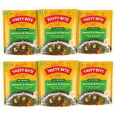 TASTY BITE frontal del paquete Kashmir Spinach mostrando presentación y conveniencia