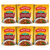 TASTY BITE presentación frontal del paquete mostrando producto orgánico y porción