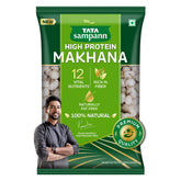 Tata Sampann paquete frontal de makhana, presentación clara y práctico