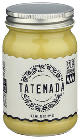 TATEMADA salsa jalapeño frente del envase mostrando su presentación y conveniencia