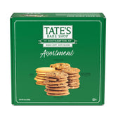 Tate's caja frontal mostrando las cuatro variedades y presentación lista para regalar