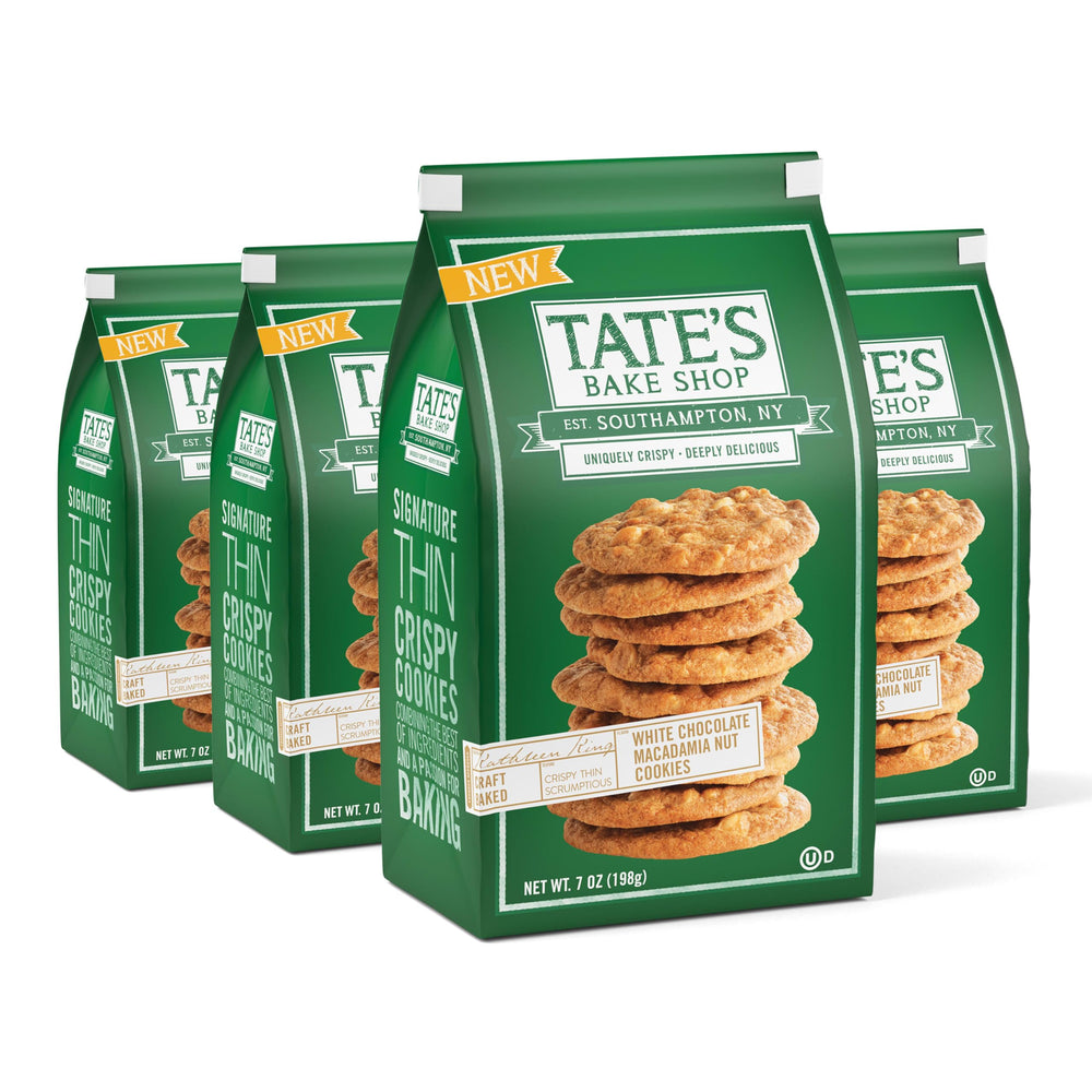 Tate's front packaging mostrando la bolsa y diseño atractivo