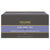 Taylors of Harrogate frente del empaque mostrando 100 bolsitas y beneficio de practicidad