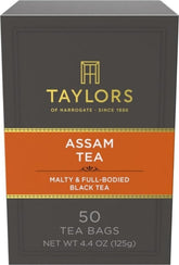 Taylors of Harrogate frente del paquete mostrando marca y cantidad 50 bolsitas