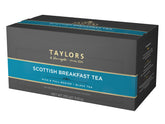 Taylors of Harrogate embalaje frontal del Scottish Breakfast mostrando 100 bolsitas, práctico para desayunos