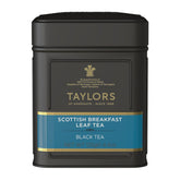 Taylors of Harrogate lata frontal elegante protegida, conserva frescura del té
