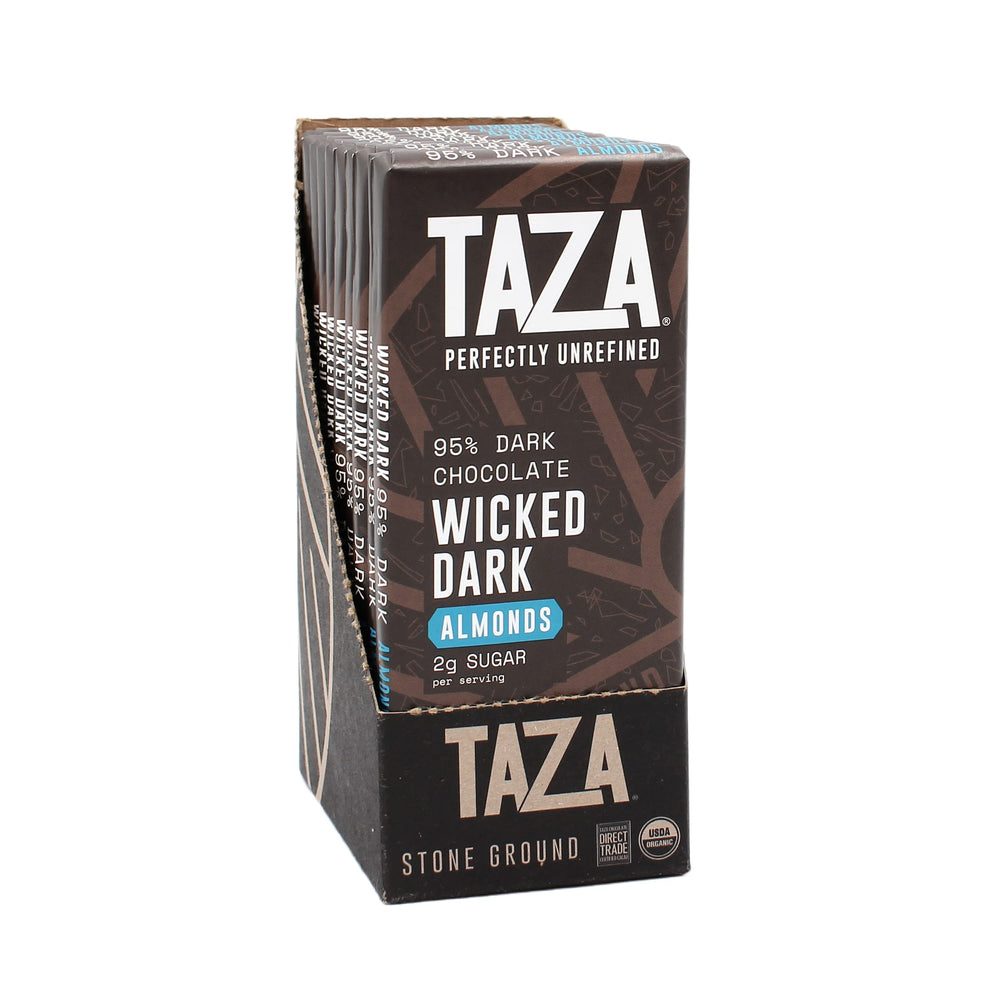 Taza Chocolate barra frontal empacada mostrando diseño y beneficio de sabor intenso