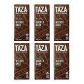 Taza Chocolate vista frontal del paquete Wicked Dark 95% mostrando diseño y cantidad