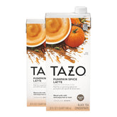 TAZO concentrado Pumpkin Spice vista frontal con envase y aspecto atractivo