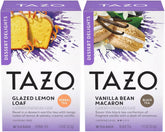 TAZO empaque frontal del pack variedad muestra dos cajas y beneficios gourmet