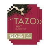 TAZO Joy frente del empaque mostrando edición limitada y conveniencia
