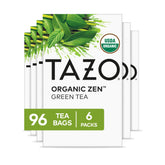 TAZO empaque frontal mostrando la mezcla orgánica y beneficios