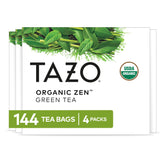 TAZO caja frontal con 36 bolsitas mostrando conveniencia