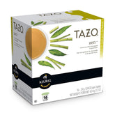 TAZO empaque frontal 64 cápsulas muestra conveniencia y suministro prolongado