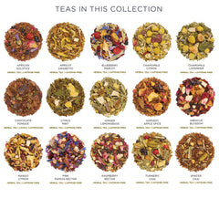 Tea Forte primer plano de hojas sueltas y mezcla para aroma y calidad visual
