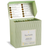 Tea Forte empaque frontal con 15 pouches, presentación elegante y práctico
