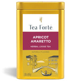 Tea Forte lata frontal Apricot Amaretto mostrando diseño y conservación