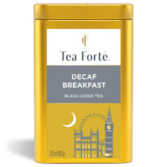 Tea Forte lata frontal mostrando el diseño y conservación del té