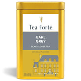 Tea Forte lata frontal mostrando diseño y conservación del aroma