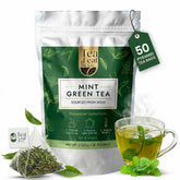 Tea Leaf & Co. paquete frontal mostrando 50 bolsitas y sello ecológico
