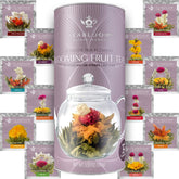 Teabloom lata frontal mostrando la colección y diseño elegante