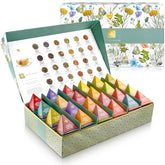 Teabloom cofre frontal elegante mostrando 24 variedades para elegir beneficios aromáticos