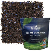 Tealyra lata frontal del té Cream Earl Grey Moonlight mostrando presentación premium