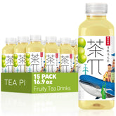 茶π Tea PI botella frente pack 15 mostrando diseño y cantidad