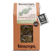 teapigs frontal del envase mostrando diseño y cantidad de temples