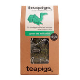 teapigs frontal del paquete mostrando mezcla y beneficio refrescante