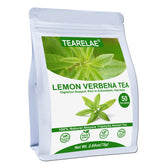 TEARELAE vaso con infusión de verbena mostrando color y frescura