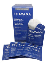 Teavana caja frontal mostrando 24 bolsitas y beneficio de conveniencia
