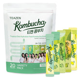 TEAZEN empaque frontal del pack Tropical Zest con beneficios visibles