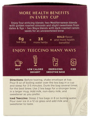 Teeccino detalle de una bolsita y textura para preparación rápida y práctica