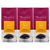Teeccino paquete frente mostrando etiqueta y beneficio sin cafeína