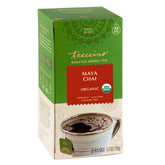 Teeccino Maya Chai vista frontal del empaque mostrando marca y aroma