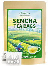 TeeLux sencha frente del empaque mostrando diseño y frescura