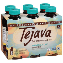 Tejava frontal pack de 6 botellas mostrando diseño y tamaño práctico