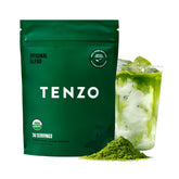 Tenzo Tea frente del envase que muestra diseño y tamaño práctico