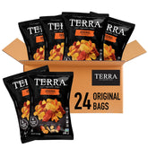 Terra empaque frontal negro brillante mostrando marca y sal marina