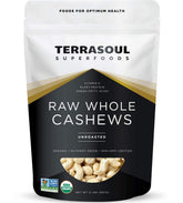 Terrasoul Superfoods empaque frontal de anacardos 2 lb muestra frescura y cantidad