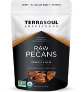 Terrasoul pacanas pack frontal mostrando bolsas resellables y certificaciones