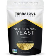 Terrasoul Superfoods envase frontal resellable mostrando copos y marca, práctico y fresco
